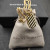 David Yurman Gold Square Wave Pendant Necklace, 3mm Chain, Length 50cm + 5cm