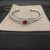 David Yurman 4mm Square Pav&Atilde;&copy; Cable Bracelet with Red Diamonds