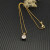 David Yurman Gold 11mm Four-Prong White Diamond Necklace