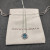 David Yurman 7mm Cable Twist Square Blue Diamond Pendant Necklace, 1.5mm Chain, Length 45cm + 5cm