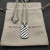 David Yurman Silver Square Wave Pendant Necklace, 3mm Chain, Length 50cm + 5cm