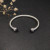 David Yurman 5mm Cable Classics Purple Gemstone End Cuff Bracelet