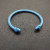 David Yurman 5mm Light Blue Colorful Enamel Cuff Bracelet, Fits Wrist Size 16cm - 20cm