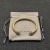 David Yurman 5mm Gold Angled Blue Chalcedony Cuff Bracelet, Fits Wrist Size 16cm - 20cm