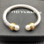 David Yurman 7mm Gold Pearl Head Gemstone Bracelet, Fits Wrist Sizes 16&acirc;20cm