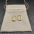 David Yurman Gold 24.3&Atilde;15.9mm Smooth Hoop Earrings