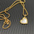 David Yurman Gold Heart White Mother-of-Pearl Necklace, 2mm Chain, 45+5cm Adjustable Length