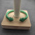 David Yurman 7mm Green Colorful Enamel Cuff Bracelet, Fits Wrist Size 16cm - 20cm