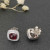 David Yurman 7mm Square Red Diamond Stud Earrings