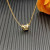 David Yurman Gold 8mm Four-Prong White Diamond Necklace