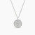 David Yurman Silver Diamond Letter Y Round Pendant Necklace, Length 42cm + 3cm + 3cm