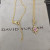David Yurman North Star-Inspired Red Diamond Pendant Necklace with Extension Chain