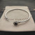 David Yurman 3mm Cable Classic Four-Point Black Diamond Cuff Bracelet