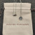 David Yurman Silver Diamond Letter F Round Pendant Necklace, Length 42cm + 3cm + 3cm