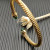 David Yurman 5mm Gold-Tone Cable Cuff Bracelet Deep Green Diamonds