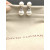David Yurman Silver 8mm and 10mm Double Pearl Drop Earrings
