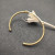 David Yurman Gold 3mm Gold Wire Cuff Bracelet, Fits Wrist Size 15cm - 18cm