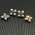 David Yurman 16.5mm Gold Pyramid Pearl Stud Earrings