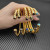 David Yurman 6mm Gold Black Diamond Cable Cuff Bracelet