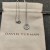 David Yurman Gold Diamond Initial M Disc Pendant Necklace