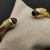 David Yurman 7mm Gold-Tone Cable Cuff Bracelet Purple Diamonds
