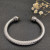 David Yurman 7mm Cable Cuff Bracelet with Rotating End Caps Brown Diamonds