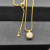David Yurman 14mm Gold Four-Prong Pav&Atilde;&copy; Diamond Necklace, 2mm Chain, 45+5cm Adjustable Length