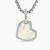 David Yurman Silver Heart White Mother-of-Pearl Necklace, 2mm Chain, 45+5cm Adjustable Length