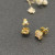 David Yurman 5mm Four-Prong Gold-Set Stud Earrings with Champagne Center Stone and Diamond Accents