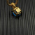 David Yurman Gold 11mm Four-Prong Blue Diamond Necklace