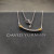 David Yurman Gold and Silver Bezel Smile Necklace, 2mm Chain, 45+5cm Adjustable Length