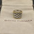 David Yurman Silver Gold and Silver Saddle Ring