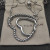 David Yurman 38mm Double Heart Silver Necklace
