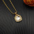 David Yurman Gold 14mm Square White Diamond Necklace