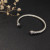 David Yurman 5mm Cable Classics Purple Gemstone End Cuff Bracelet