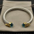 David Yurman 7mm Gold-Tone End Caps Sterling Silver Cable Cuff Bracelet Blue Diamonds