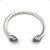 David Yurman 7mm Cable Bracelet with Rotating Blue Pav&Atilde;&copy; End Caps