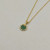 David Yurman 17.8mm Gold Round Peacock Green Diamond Necklace