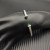 David Yurman 4mm Sterling Silver Deep Green Diamond Bangle Bracelet