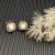 David Yurman 7mm Gold Square White Agate Stud Earrings