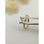David Yurman Gold 8mm Four-Prong White Diamond Ring