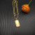 David Yurman Gold Streamlined Rectangular Tag Necklace