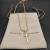 David Yurman Gold Petal Dagger Necklace