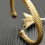 David Yurman 7mm Gold-Tone Cable Cuff Bracelet Purple Diamonds