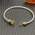 David Yurman 3mm Pav&Atilde;&copy; Gold Hook Head Bracelet