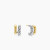 David Yurman Gold and Silver 13.5mm Double Hoop Embrace Earrings