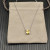 David Yurman Silver 8mm Four-Prong Yellow Diamond Necklace Adjustable 42+3+3cm