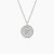 David Yurman Silver Diamond Letter K Round Pendant Necklace, Length 42cm + 3cm + 3cm