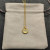 David Yurman Gold Diamond Initial M Disc Pendant Necklace