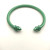David Yurman 5mm Green Colorful Enamel Cuff Bracelet, Fits Wrist Size 16cm - 20cm
